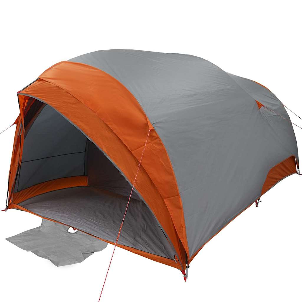 Tenda tunnel 6 persona Grigio e arancione taffetà Impermeabile