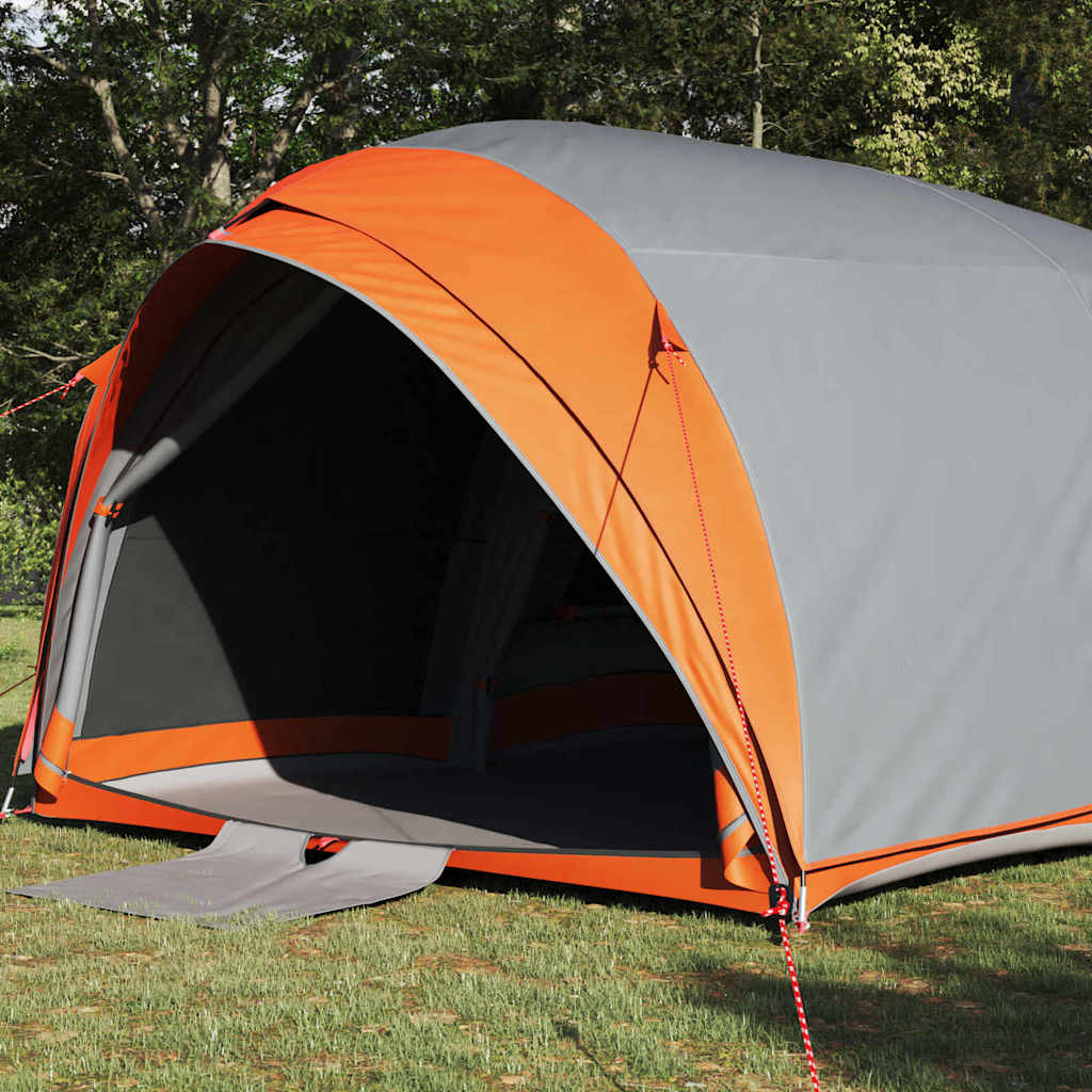 Tenda tunnel 6 persona Grigio e arancione taffetà Impermeabile