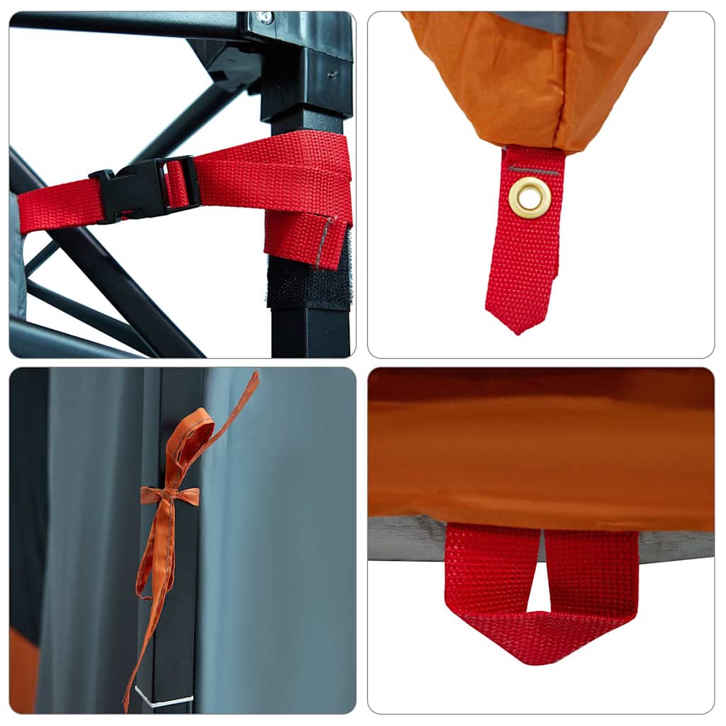 Tenda interna 6 persona Grigio e arancione taffetà