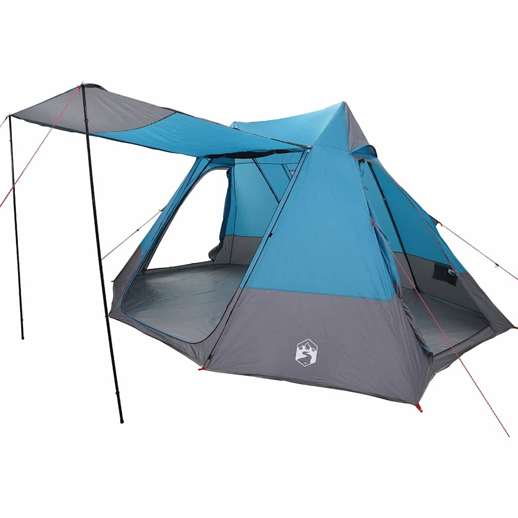 Tenda da campeggio 10 persona Blu taffetà Impermeabile