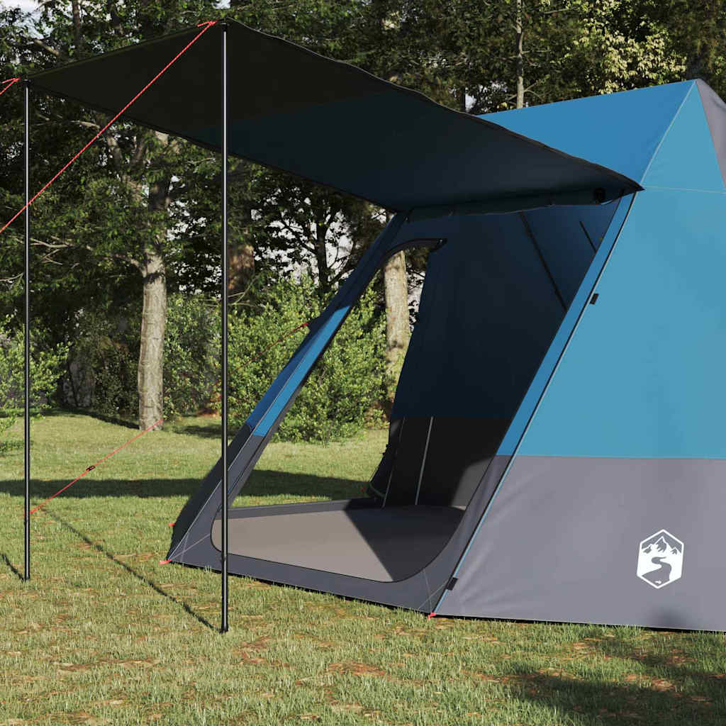 Tenda da campeggio 10 persona Blu taffetà Impermeabile