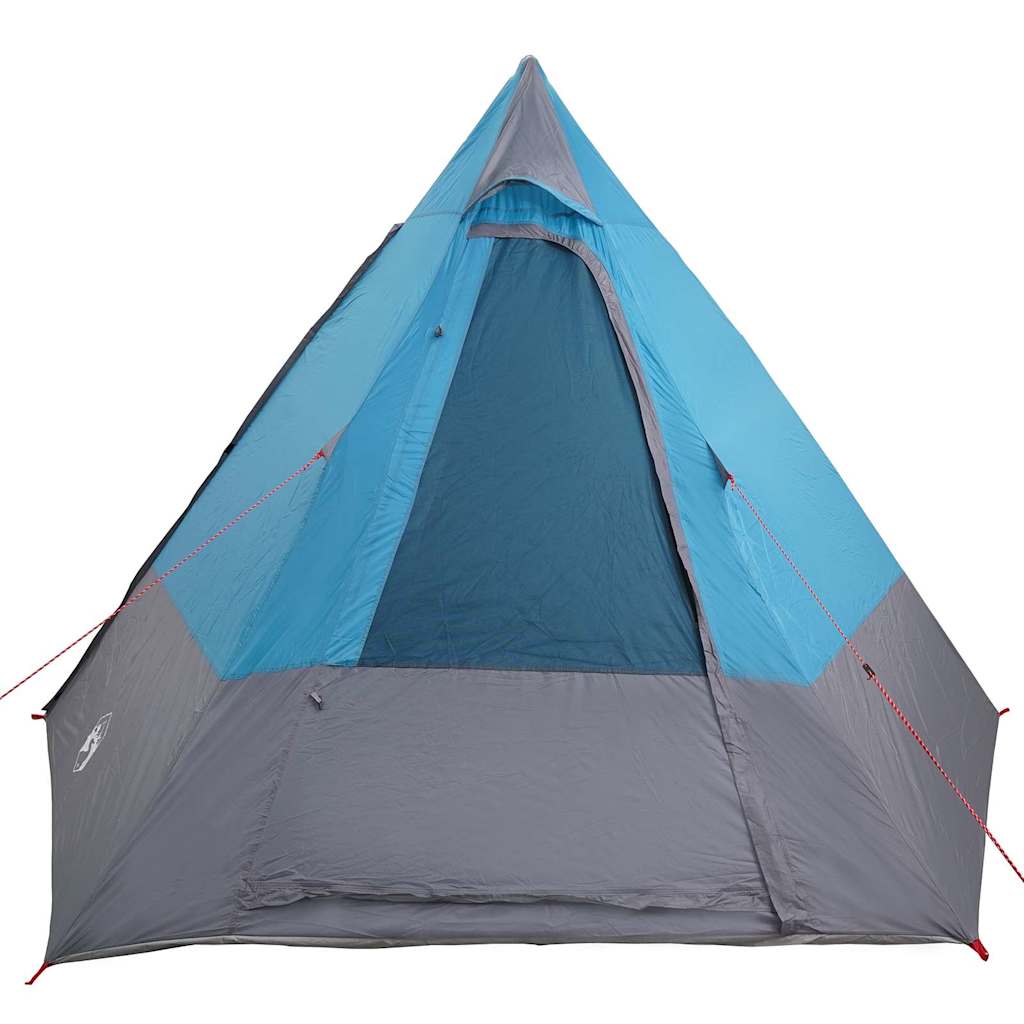 Tenda da campeggio 10 persona Blu taffetà Impermeabile