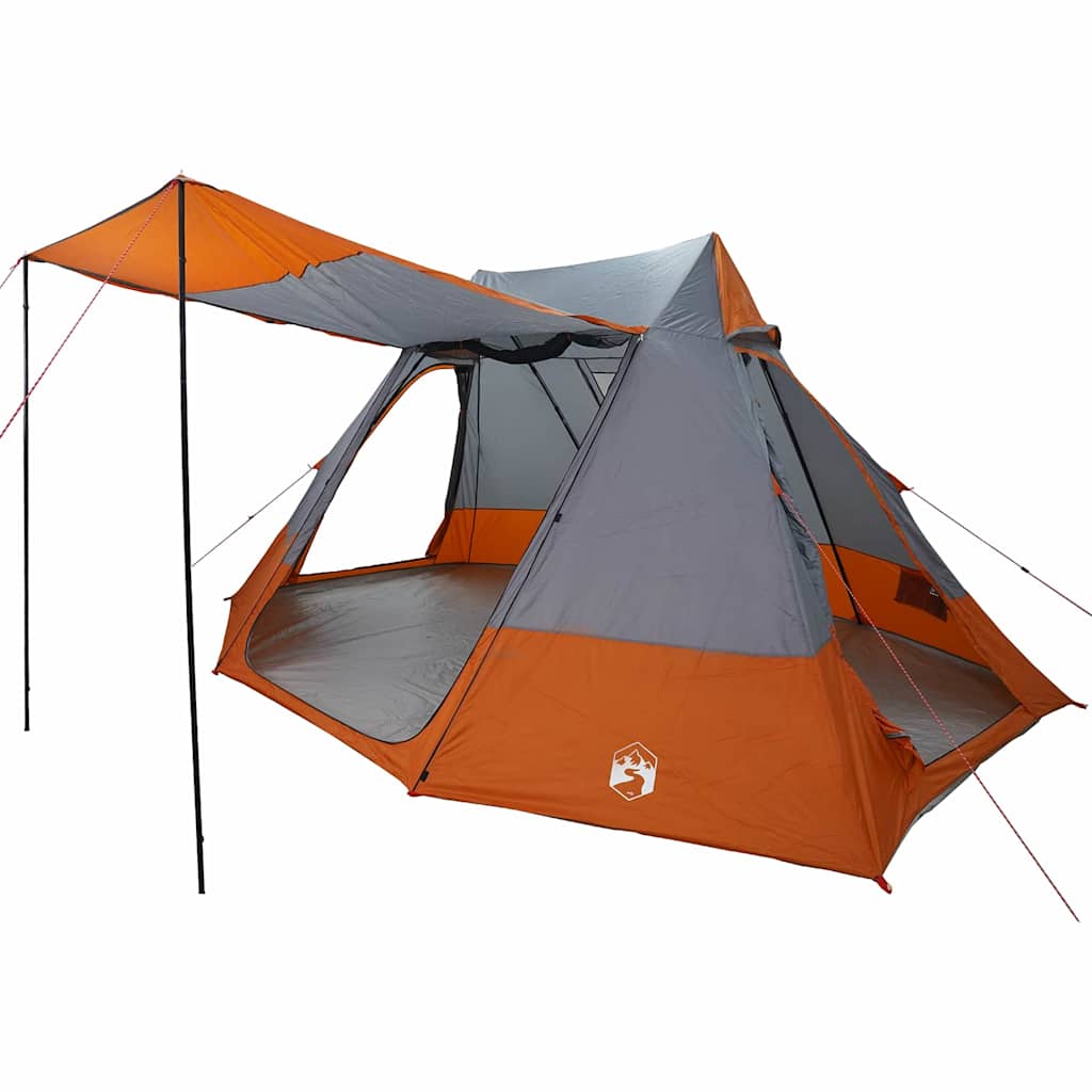 Tenda da campeggio 10 persona Grigio e arancione taffetà