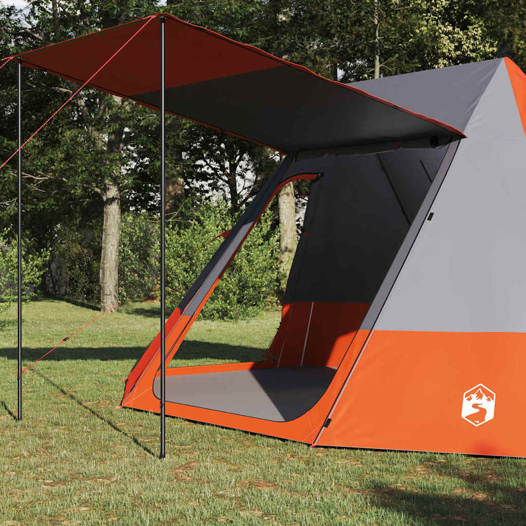 Tenda da campeggio 10 persona Grigio e arancione taffetà