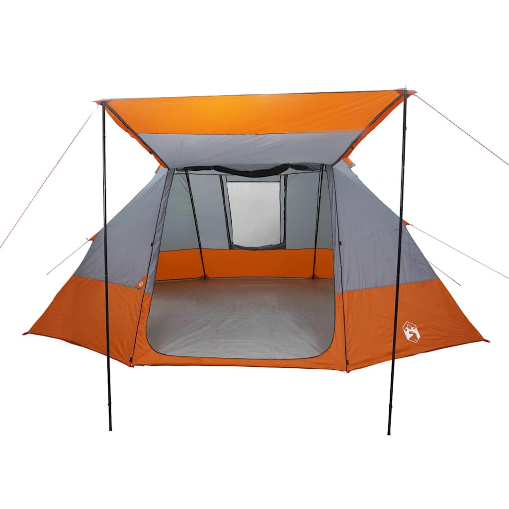 Tenda da campeggio 10 persona Grigio e arancione taffetà