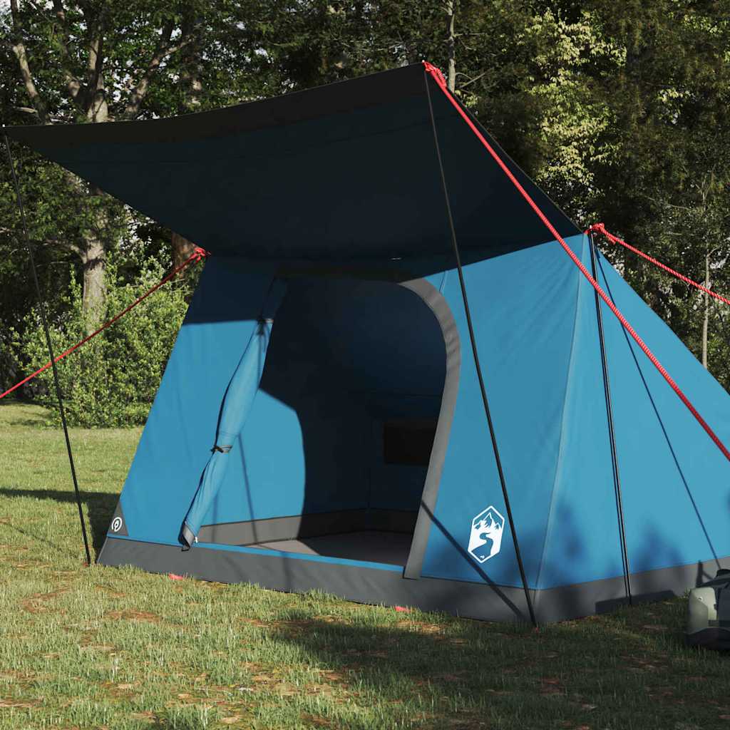 Tenda da campeggio 2 persona Blu taffetà Impermeabile