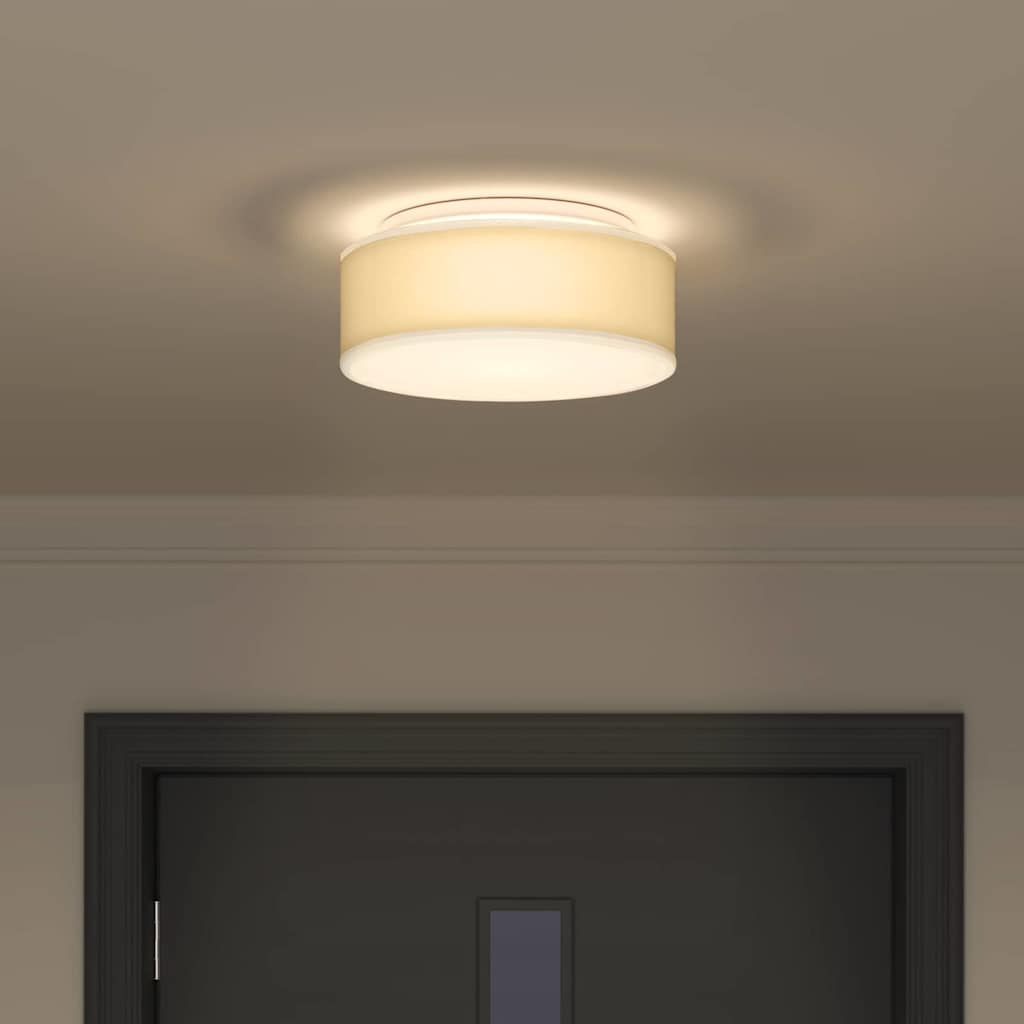 Lampada da soffitto Bianco 30 x 30 x 13,5 cm Tessuto