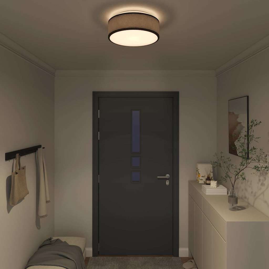 Lampada da soffitto Nero 38 x 38 x 13,5 cm Tessuto