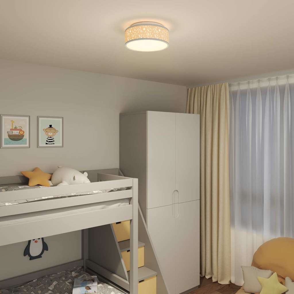Lampada da soffitto Grigio 30 x 30 x 13,5 cm Tessuto