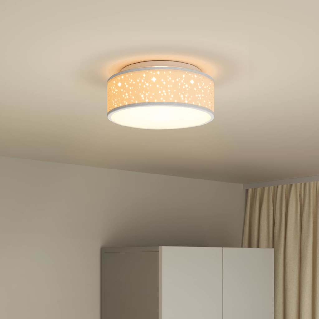 Lampada da soffitto Grigio 30 x 30 x 13,5 cm Tessuto