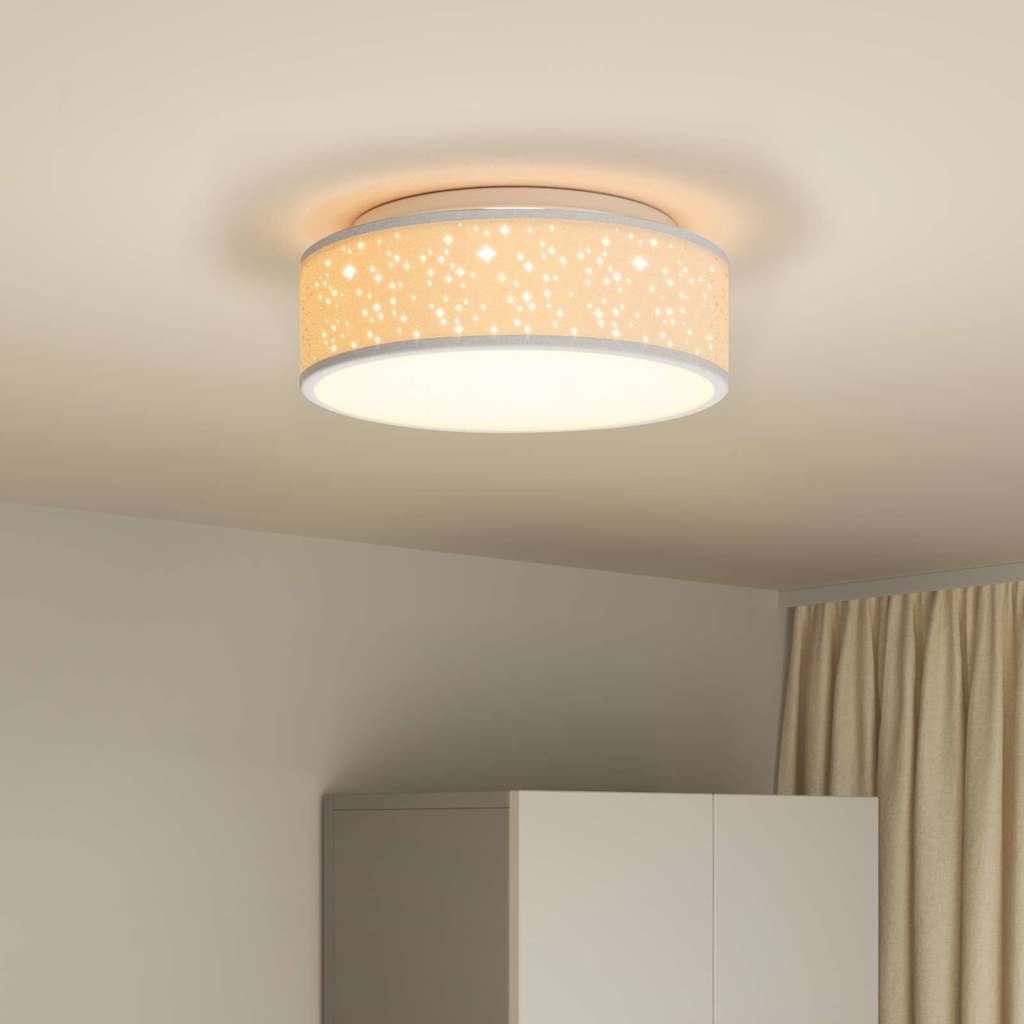 Lampada da soffitto Grigio 38 x 38 x 13,5 cm Tessuto