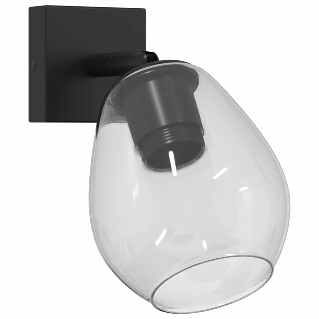 Faretto da soffitto Nero 13 x 13 x 26 cm Vetro e Metallo