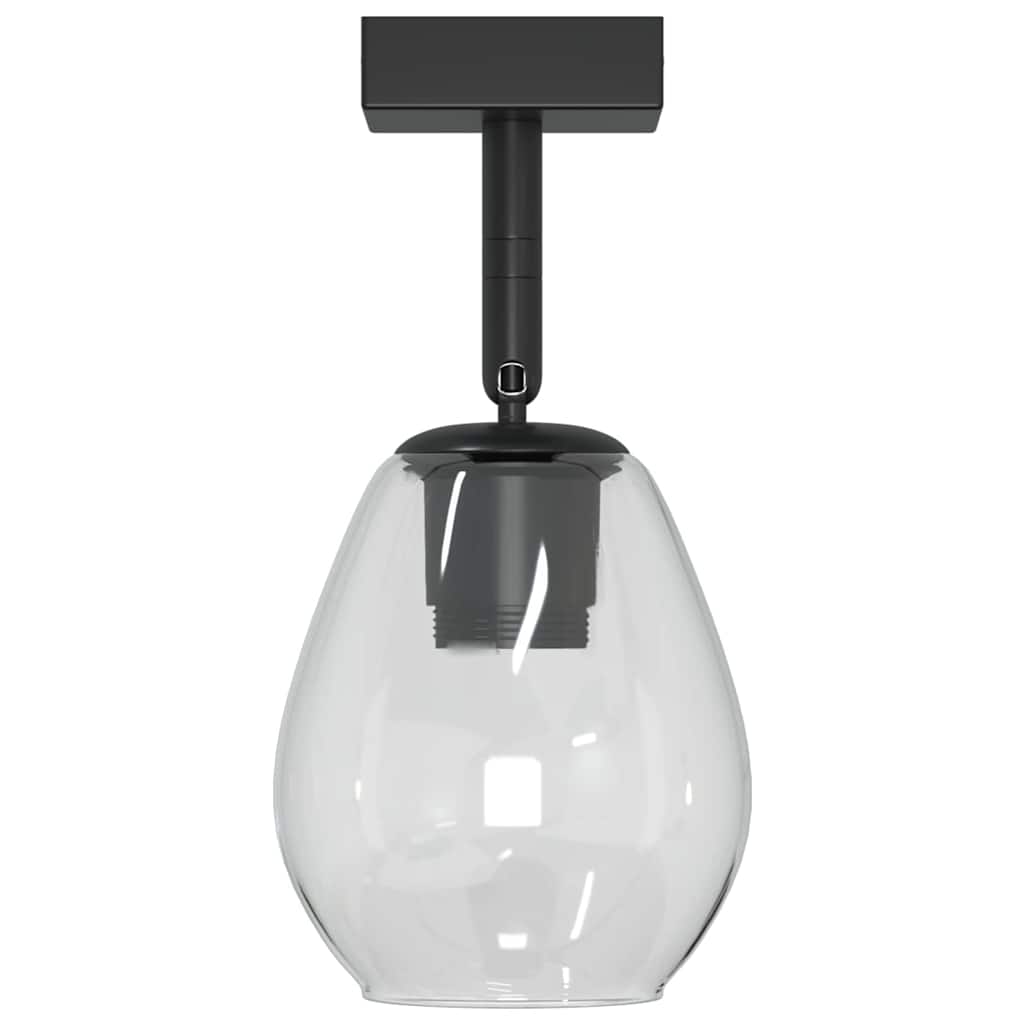 Faretto da soffitto Nero 13 x 13 x 26 cm Vetro e Metallo