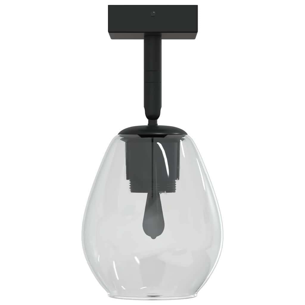 Faretto da soffitto Nero 13 x 13 x 26 cm Vetro e Metallo