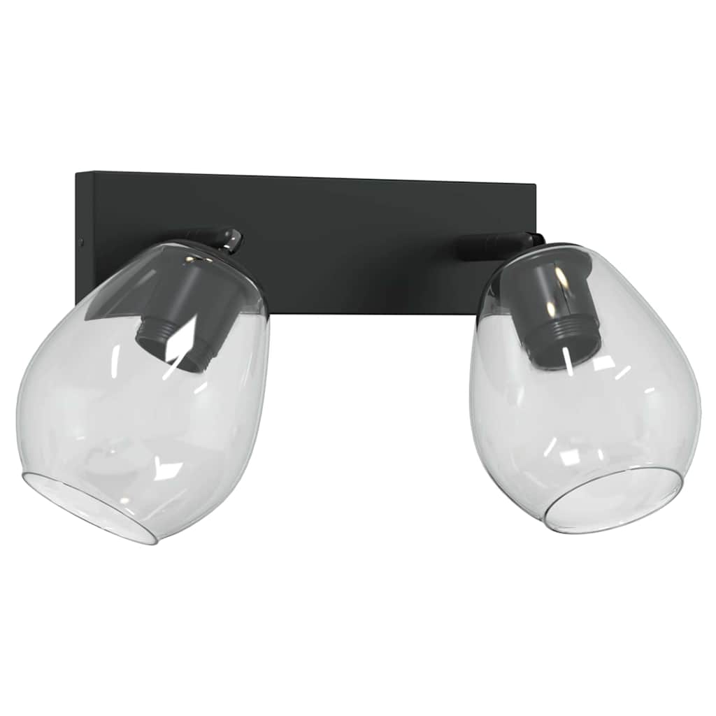 Faretto da soffitto Nero 33 x 13 x 26 cm Vetro e Metallo
