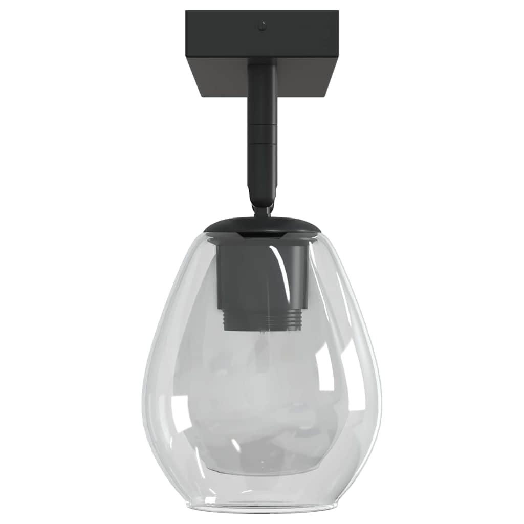 Faretto da soffitto Nero 33 x 13 x 26 cm Vetro e Metallo