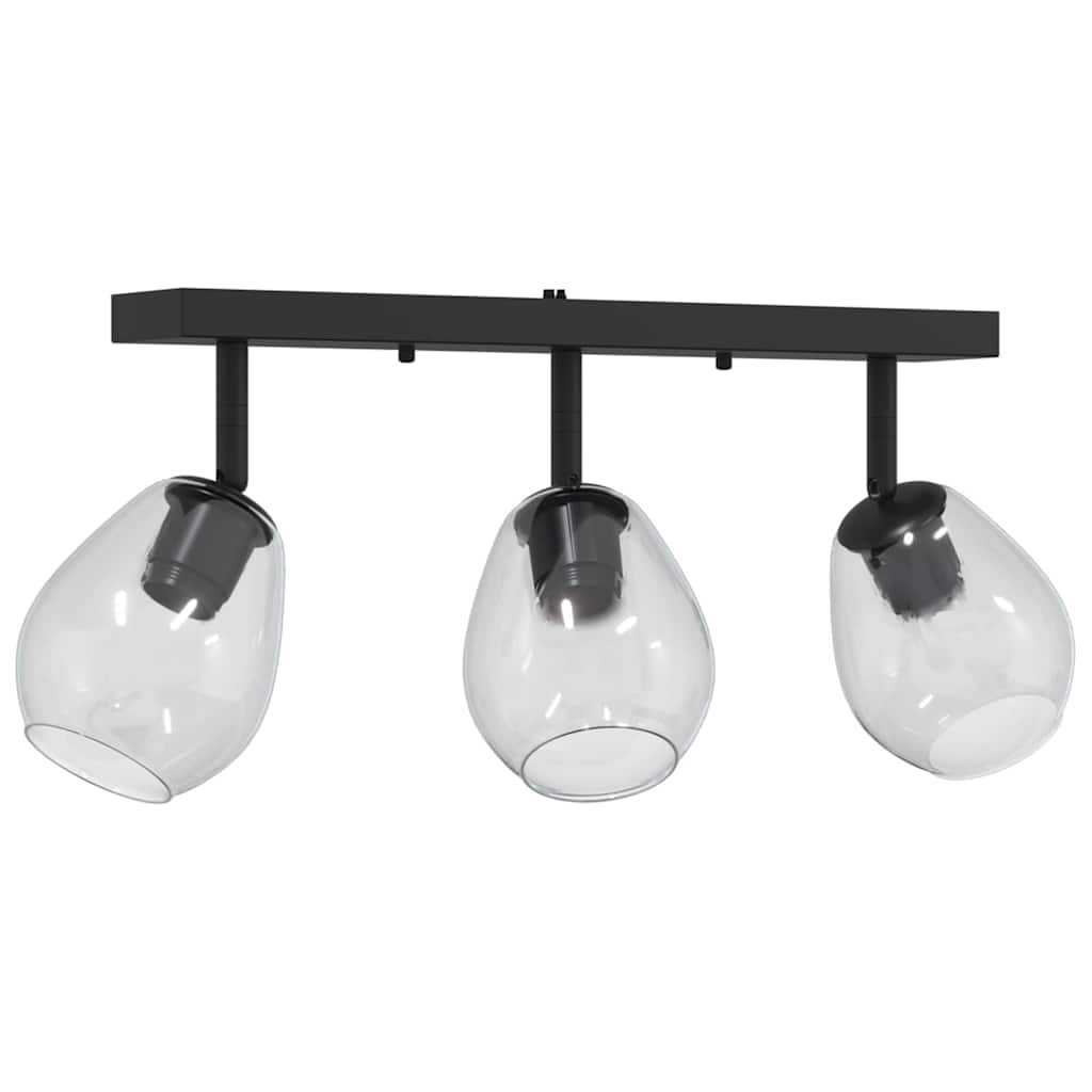 Faretto da soffitto Nero 54 x 13 x 26 cm Vetro e Metallo