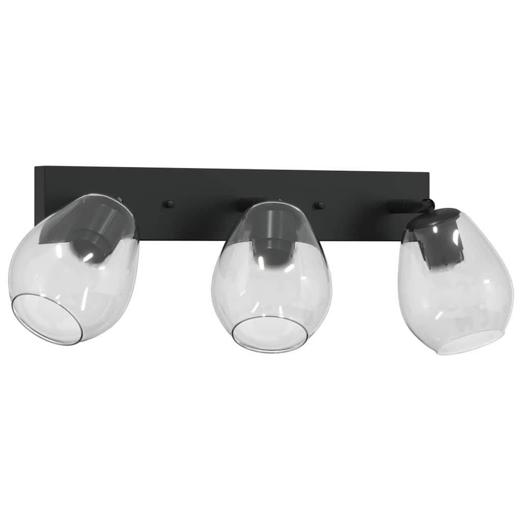 Faretto da soffitto Nero 54 x 13 x 26 cm Vetro e Metallo