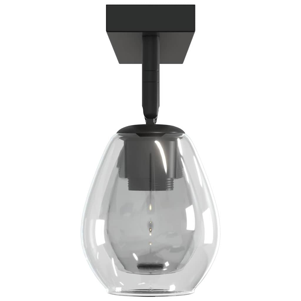 Faretto da soffitto Nero 54 x 13 x 26 cm Vetro e Metallo