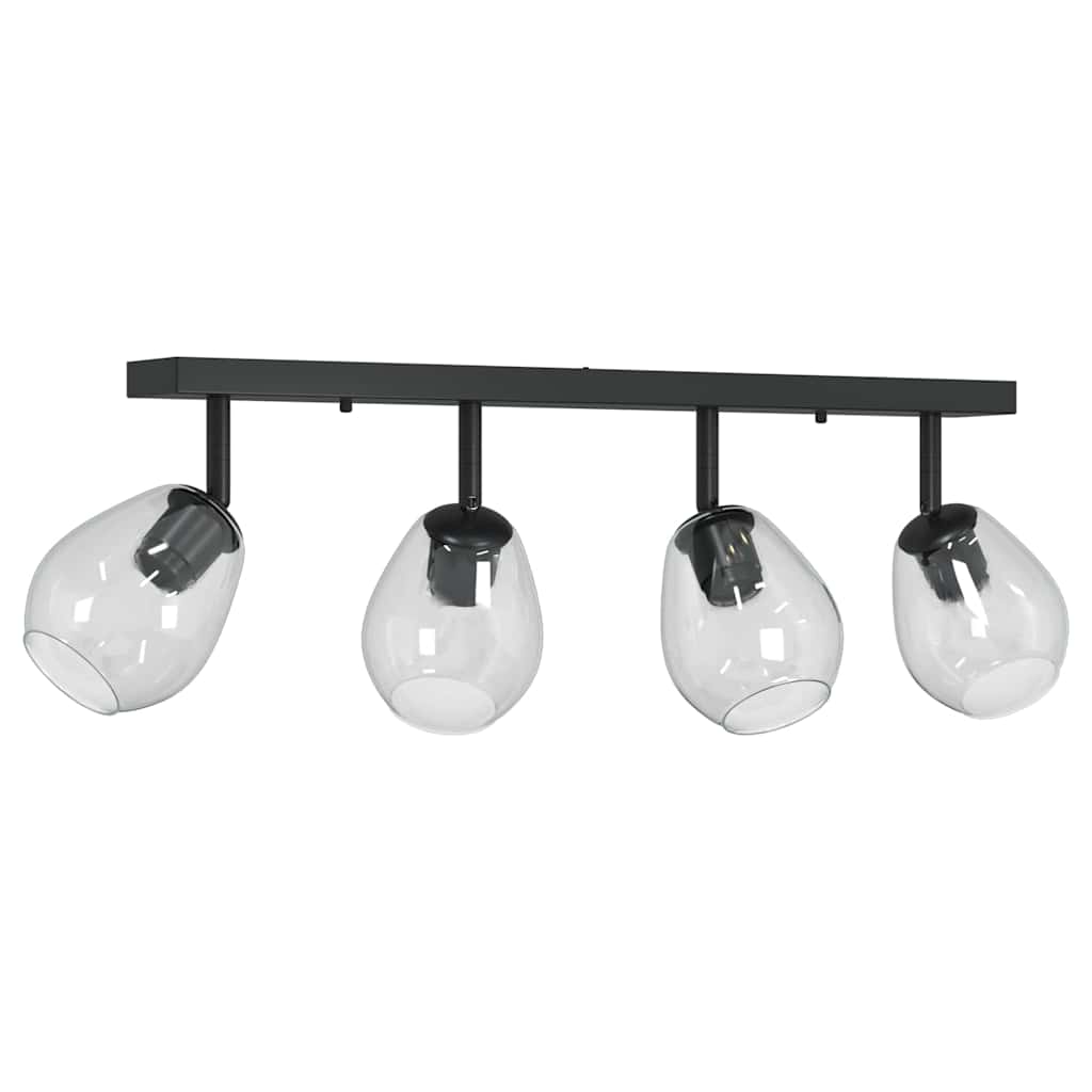 Faretto da soffitto Nero 73,5 x 13 x 26 cm Vetro e Metallo