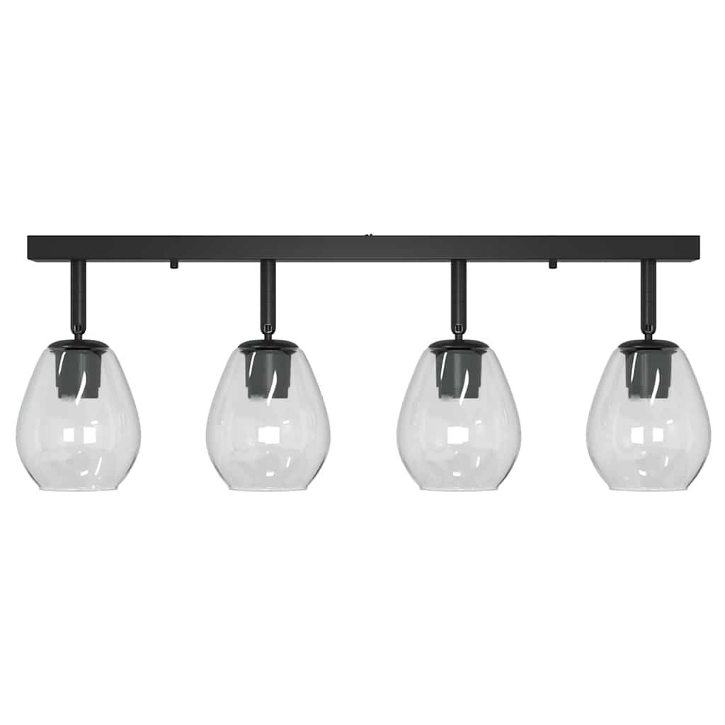 Faretto da soffitto Nero 73,5 x 13 x 26 cm Vetro e Metallo
