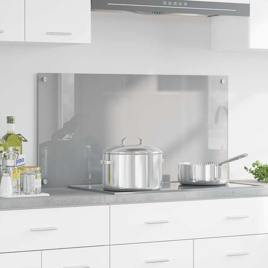 Schienale da cucina Grigio chiaro 100 x 50 cm vetro temperato