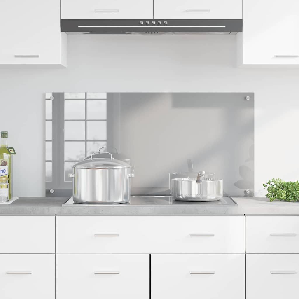 Schienale da cucina Grigio chiaro 100 x 50 cm vetro temperato