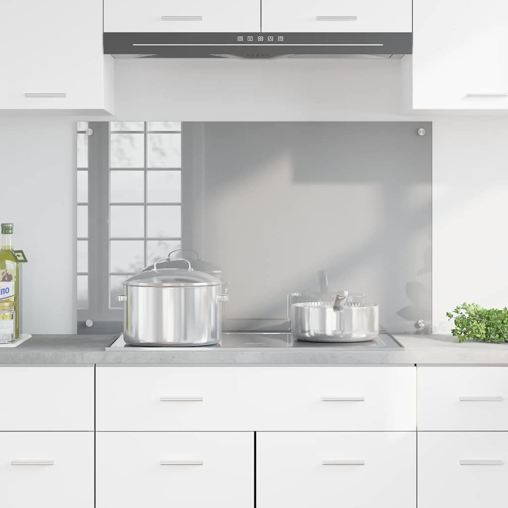 Schienale da cucina Grigio chiaro 100 x 60 cm vetro temperato