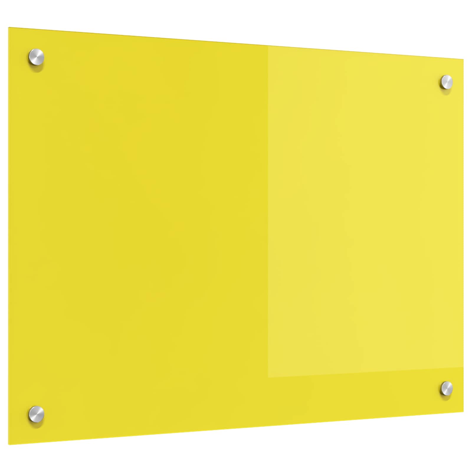 Schienale da cucina Giallo 70 x 50 cm vetro temperato