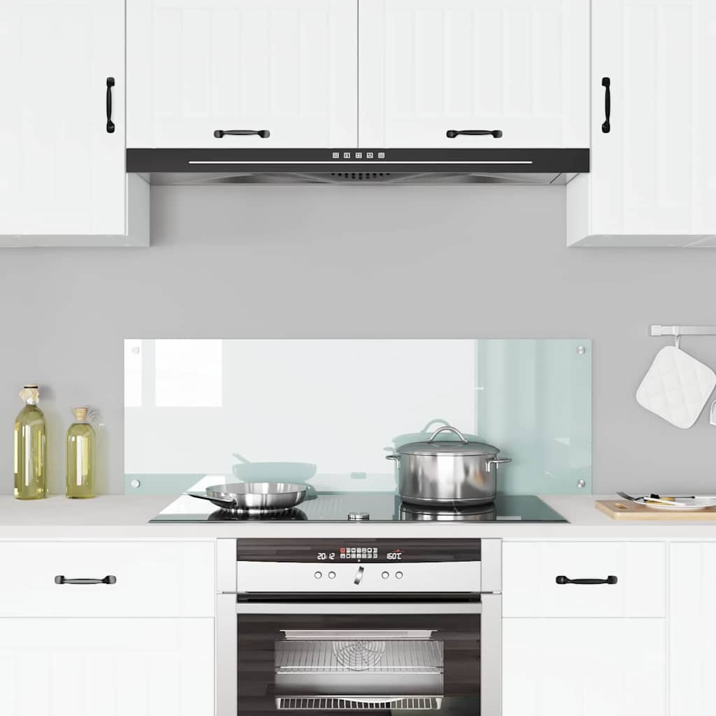 Schienale da cucina Bianco 120 x 40 cm vetro temperato