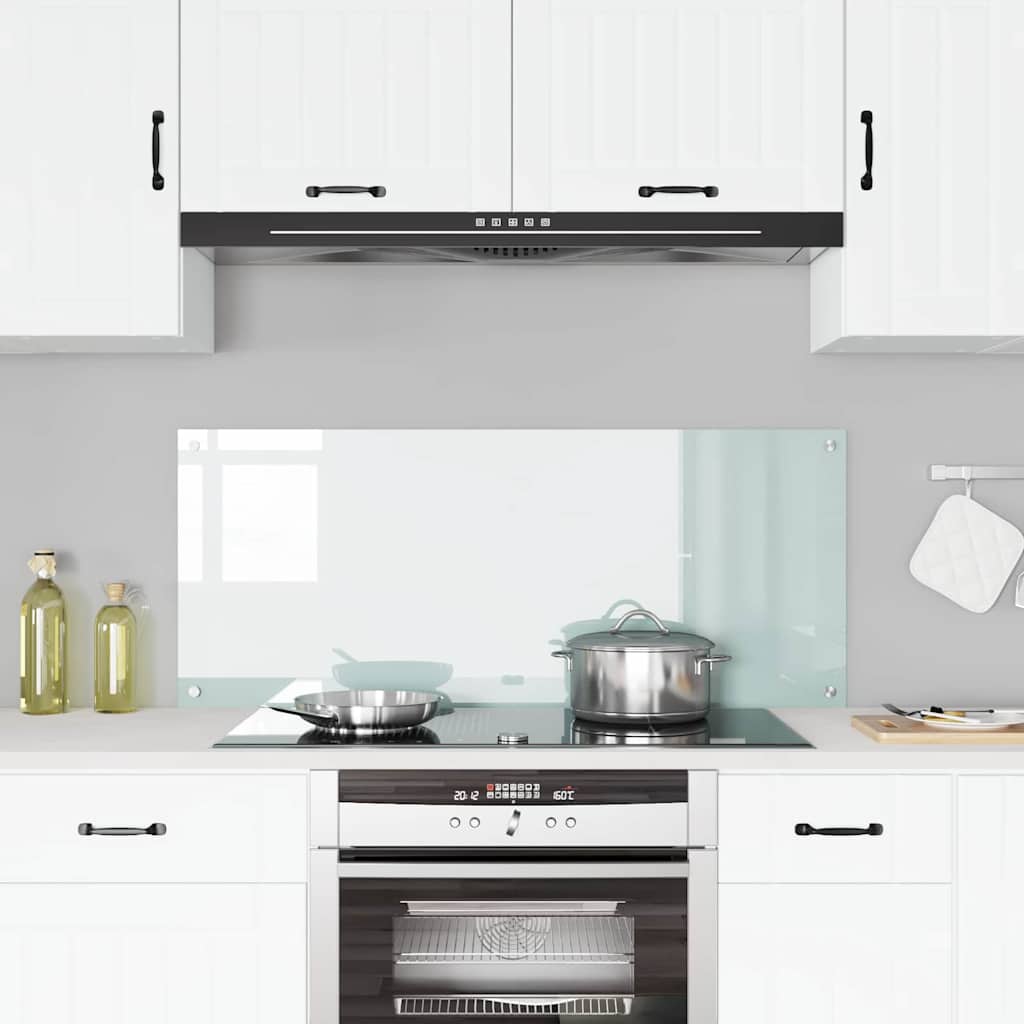 Schienale da cucina Bianco 120 x 50 cm vetro temperato