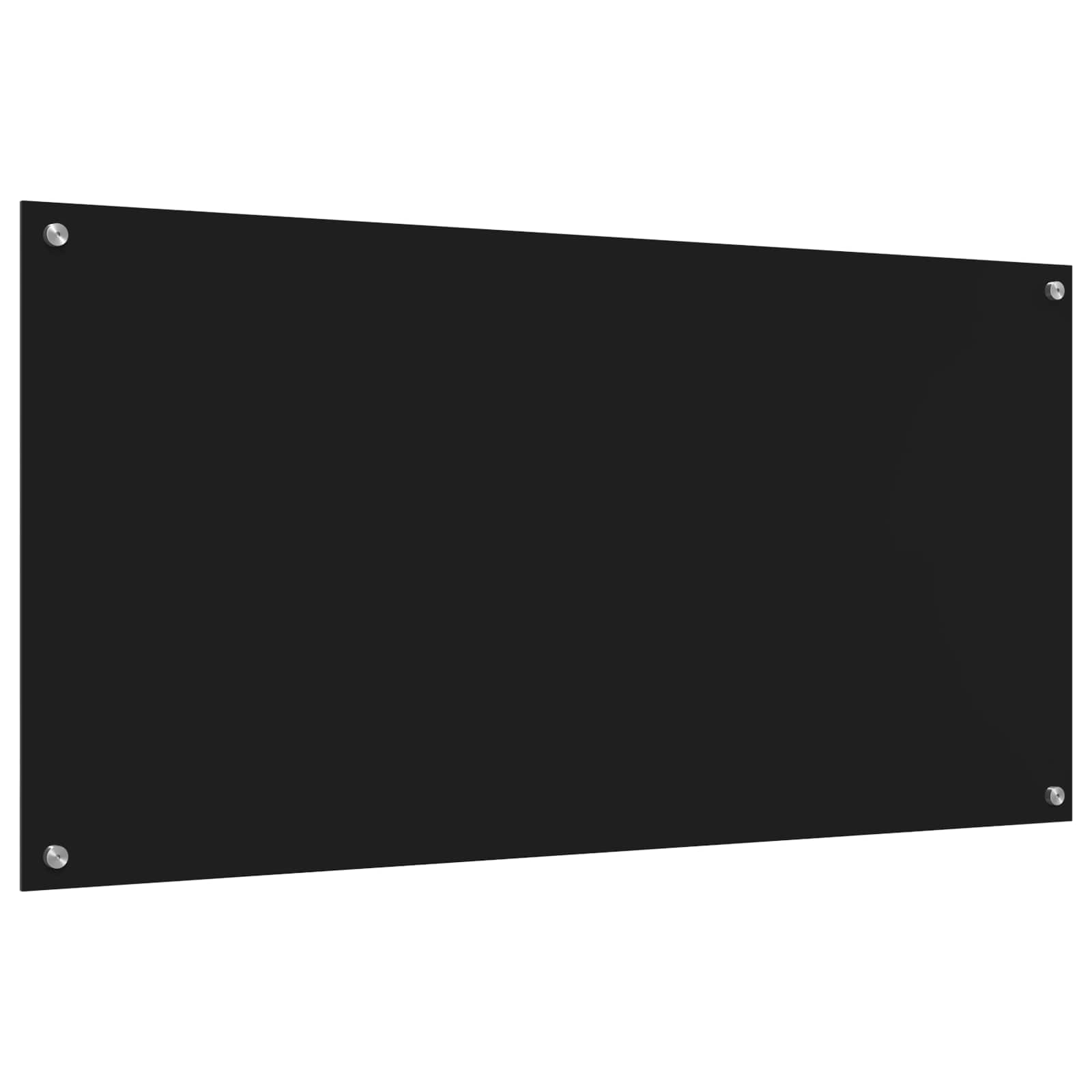 Schienale da cucina Nero 120 x 60 cm vetro temperato