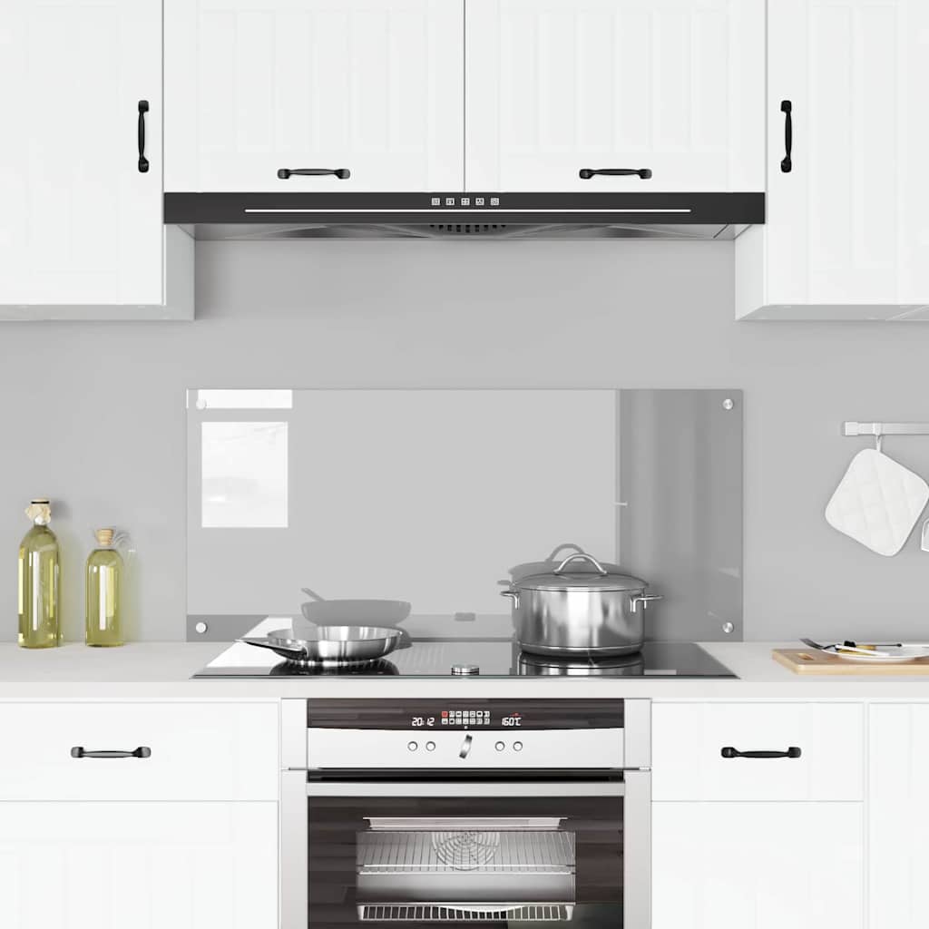 Schienale da cucina Grigio chiaro 110 x 50 cm vetro temperato
