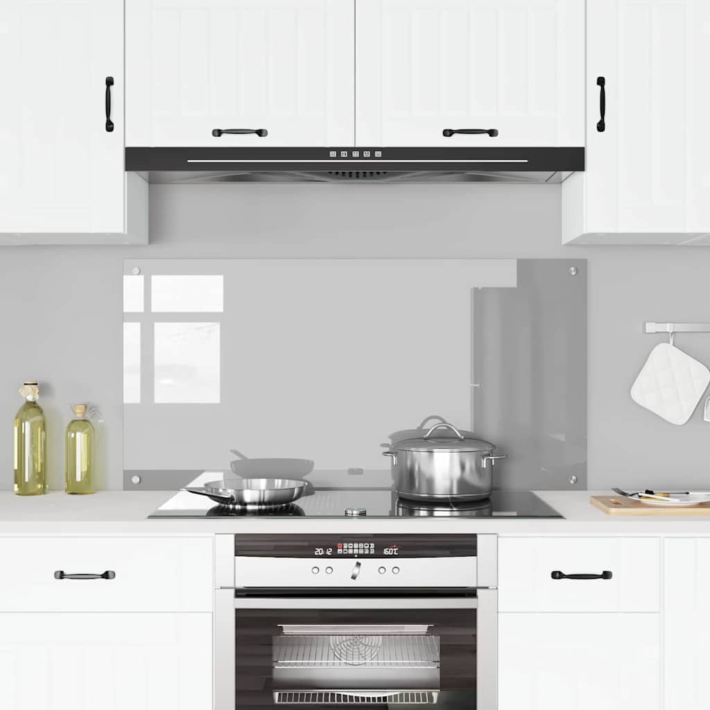 Schienale da cucina Grigio chiaro 120 x 60 cm vetro temperato