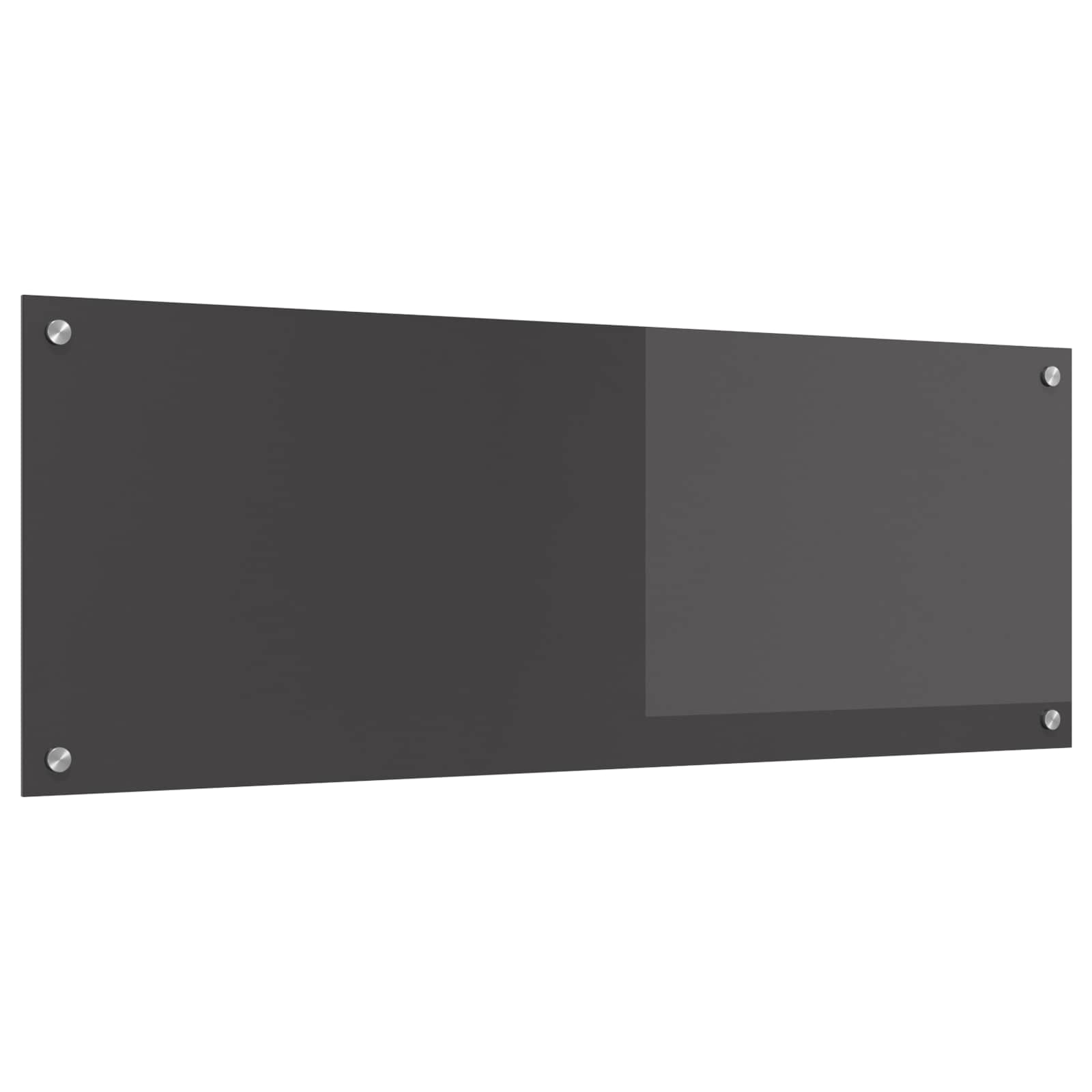 Schienale da cucina Grigio scuro 110 x 40 cm vetro temperato