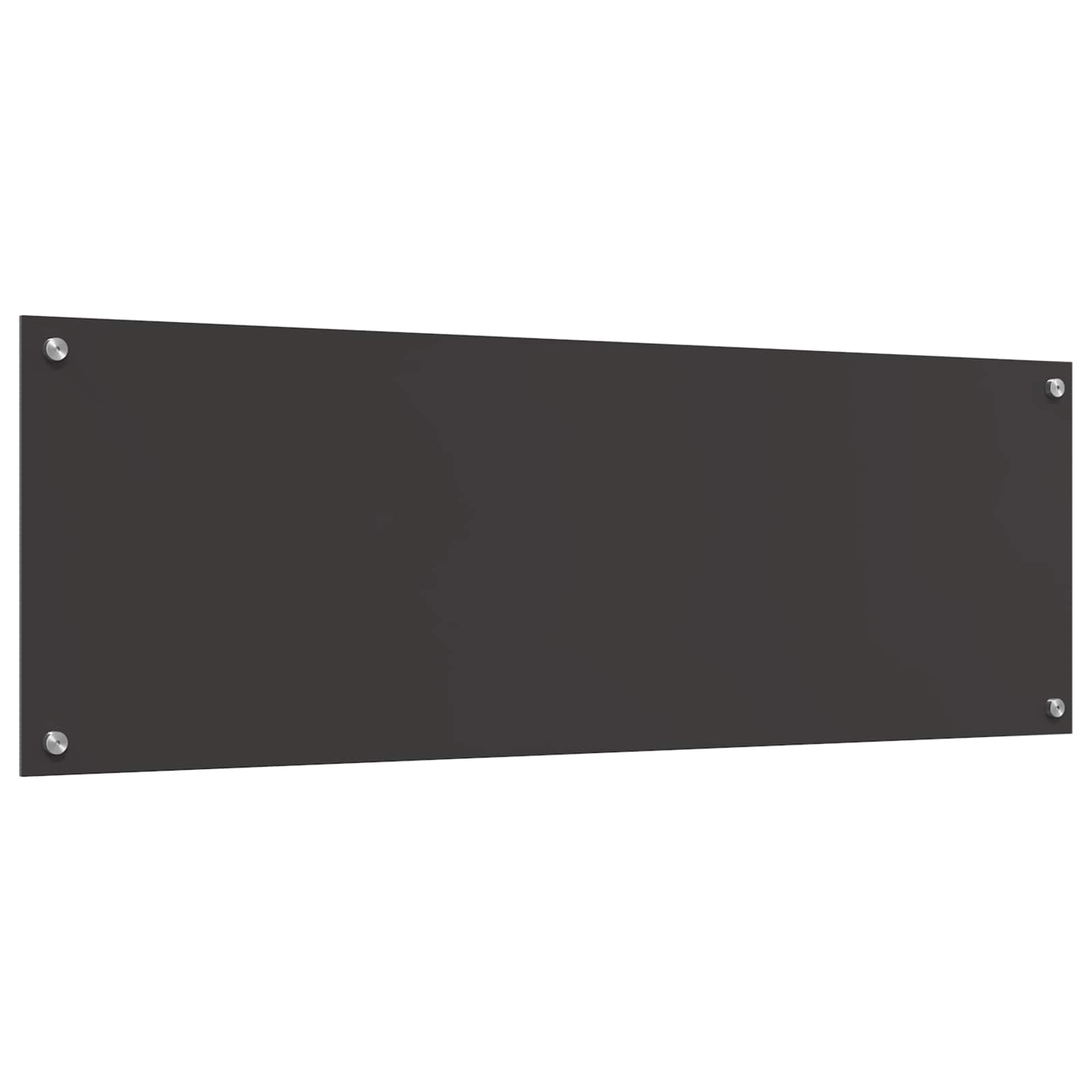 Schienale da cucina Grigio scuro 120 x 40 cm vetro temperato