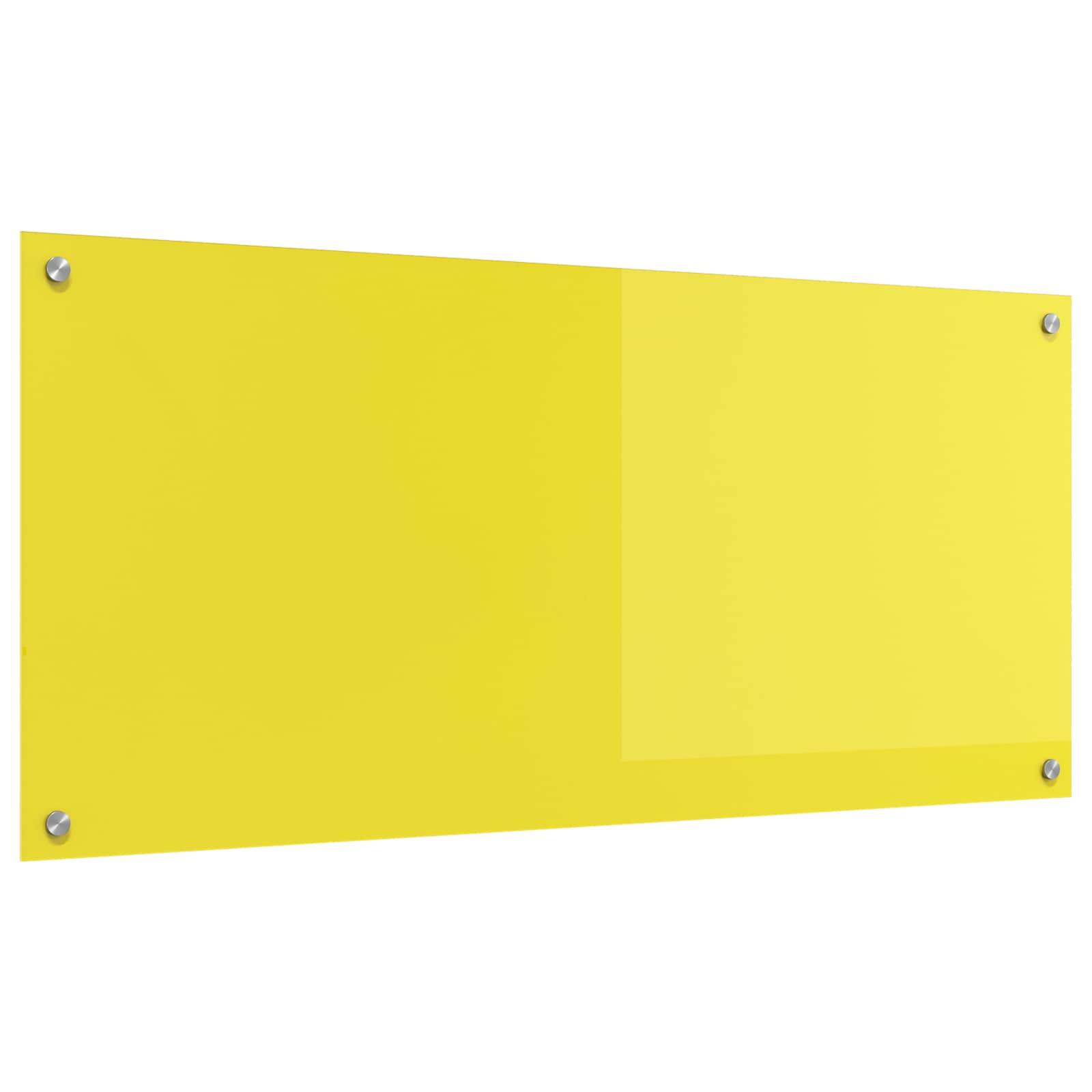 Schienale da cucina Giallo 110 x 50 cm vetro temperato