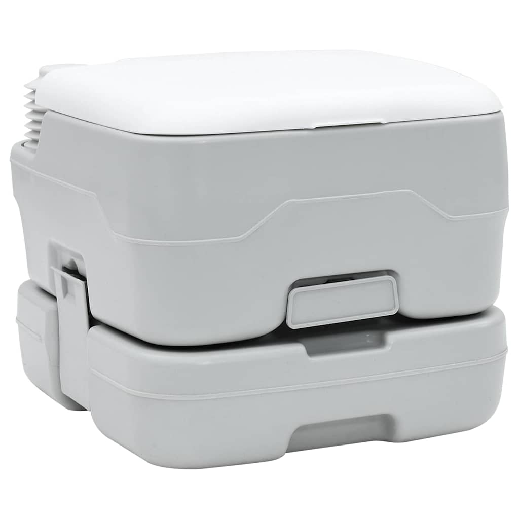 Toilette da Campeggio Grigio e Bianco 41,5 x 36,5 x 30 cm