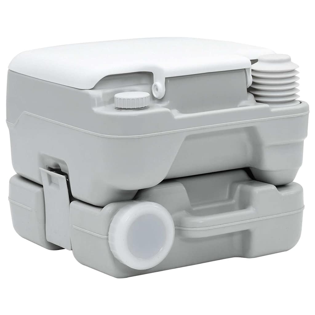 Toilette da Campeggio Grigio e Bianco 41,5 x 36,5 x 30 cm
