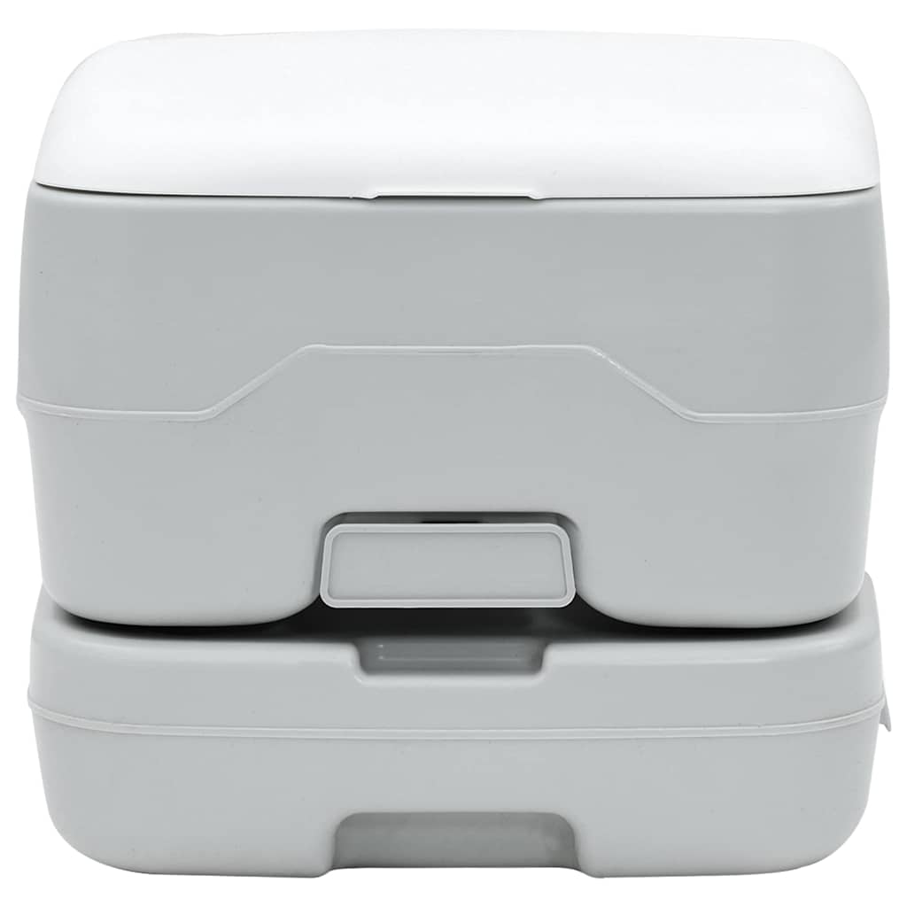 Toilette da Campeggio Grigio e Bianco 41,5 x 36,5 x 30 cm