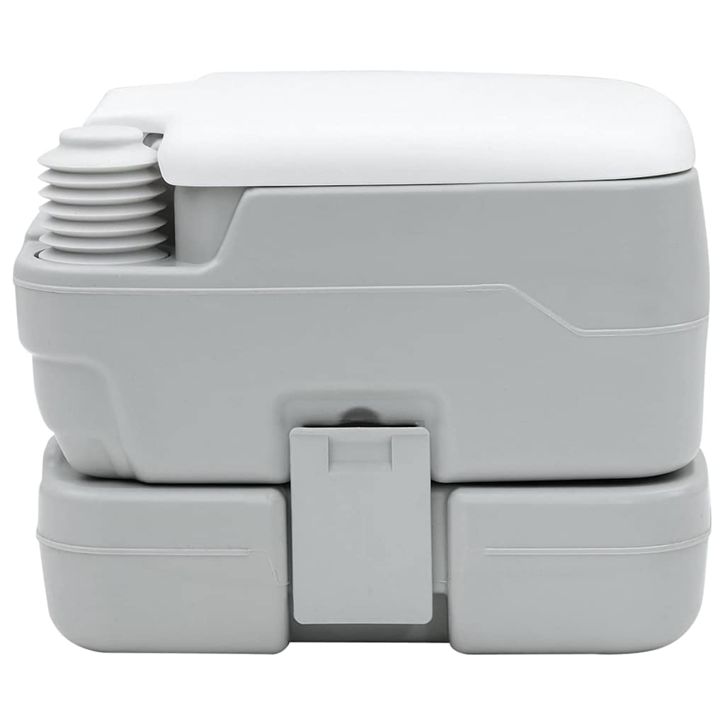 Toilette da Campeggio Grigio e Bianco 41,5 x 36,5 x 30 cm