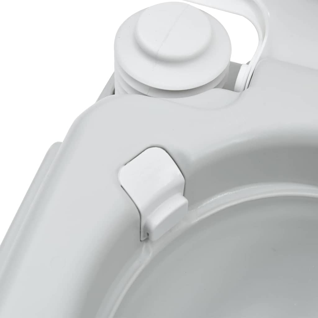 Toilette da Campeggio Grigio e Bianco 41,5 x 36,5 x 30 cm