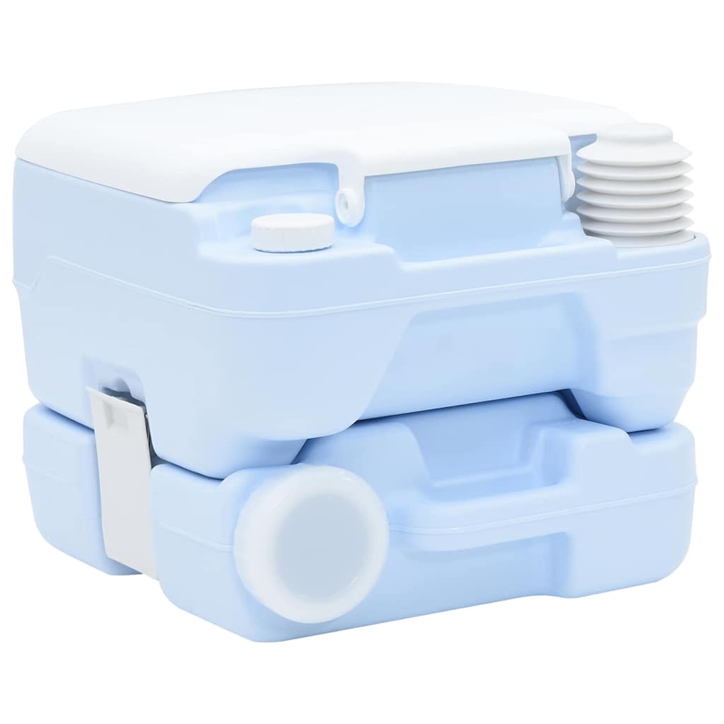 Toilette da Campeggio Azzurro Chiaro e Bianco Polietilene