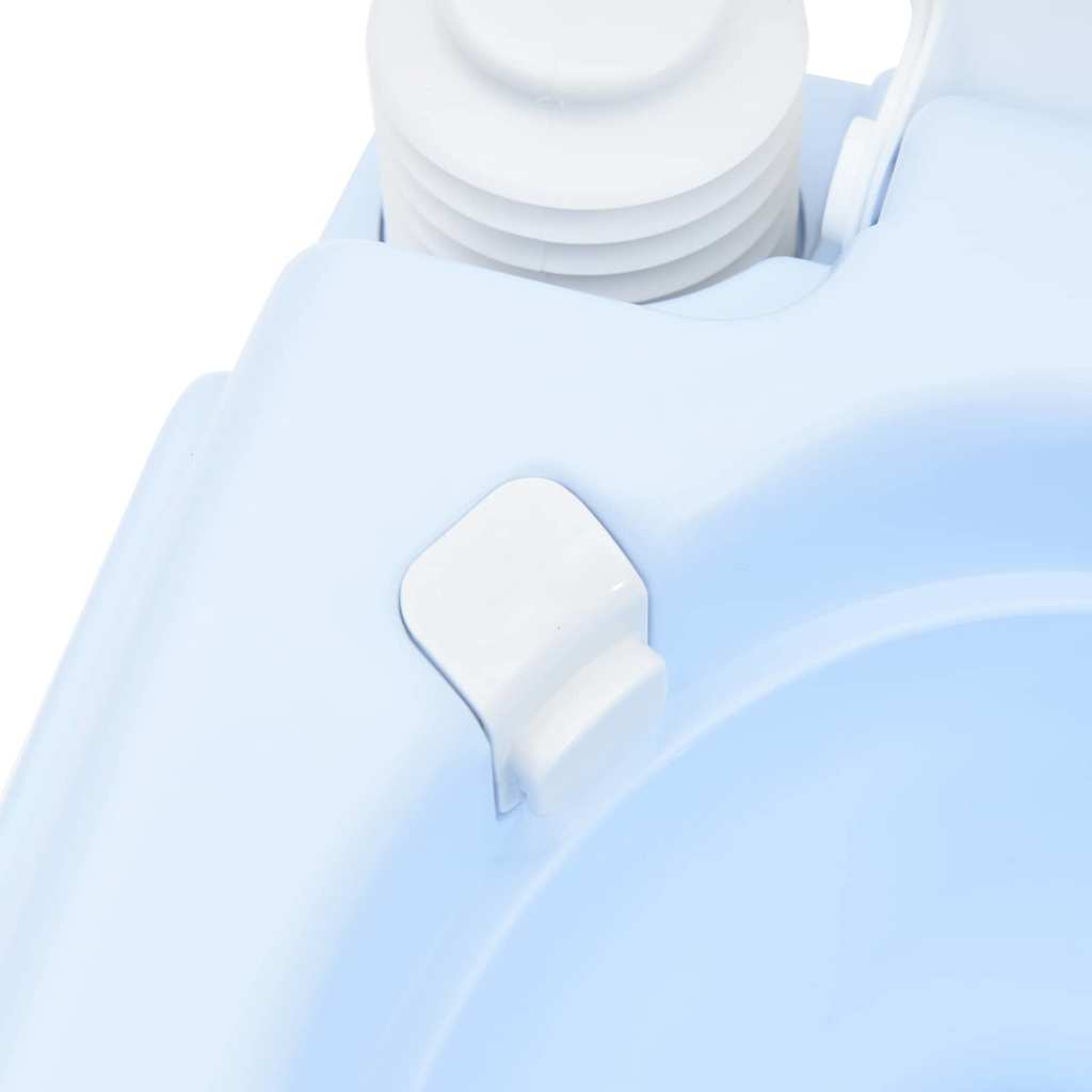 Toilette da Campeggio Azzurro Chiaro e Bianco Polietilene
