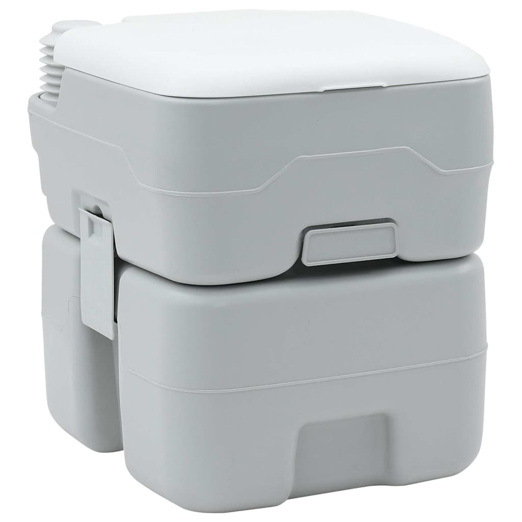 Toilette da Campeggio Grigio e Bianco 41,5 x 36,5 x 42 cm