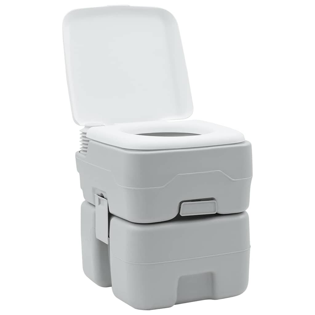Toilette da Campeggio Grigio e Bianco 41,5 x 36,5 x 42 cm