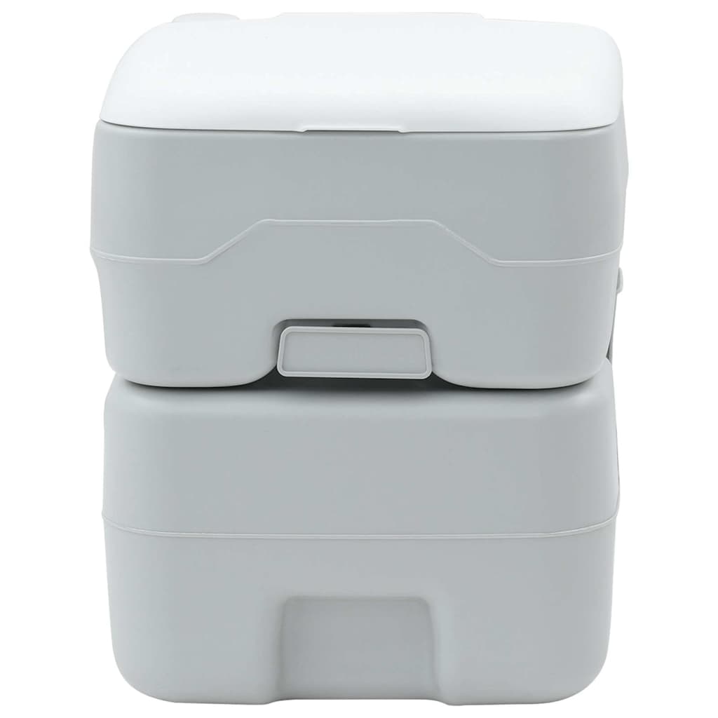 Toilette da Campeggio Grigio e Bianco 41,5 x 36,5 x 42 cm