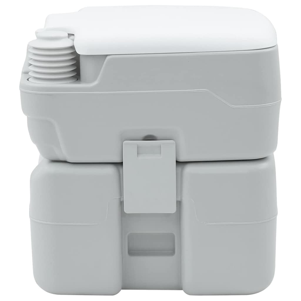 Toilette da Campeggio Grigio e Bianco 41,5 x 36,5 x 42 cm