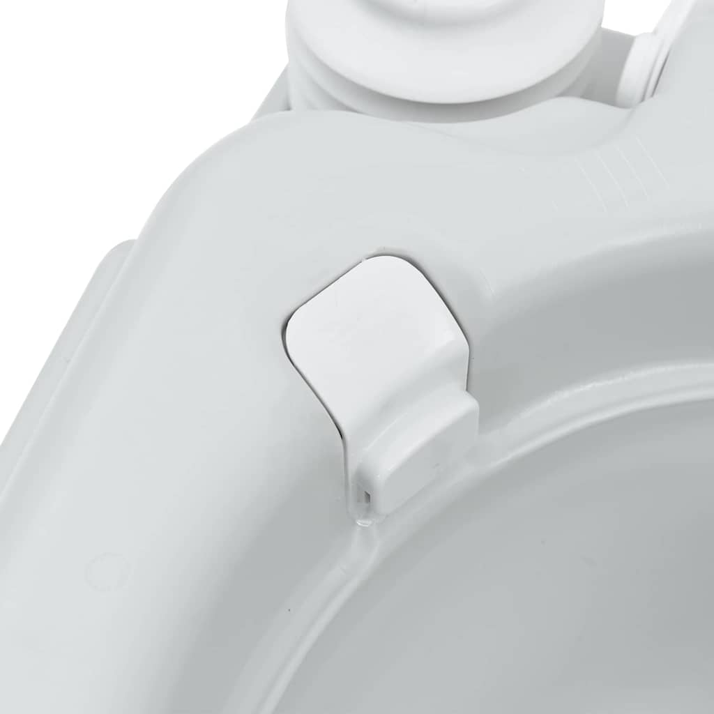 Toilette da Campeggio Grigio e Bianco 41,5 x 36,5 x 42 cm