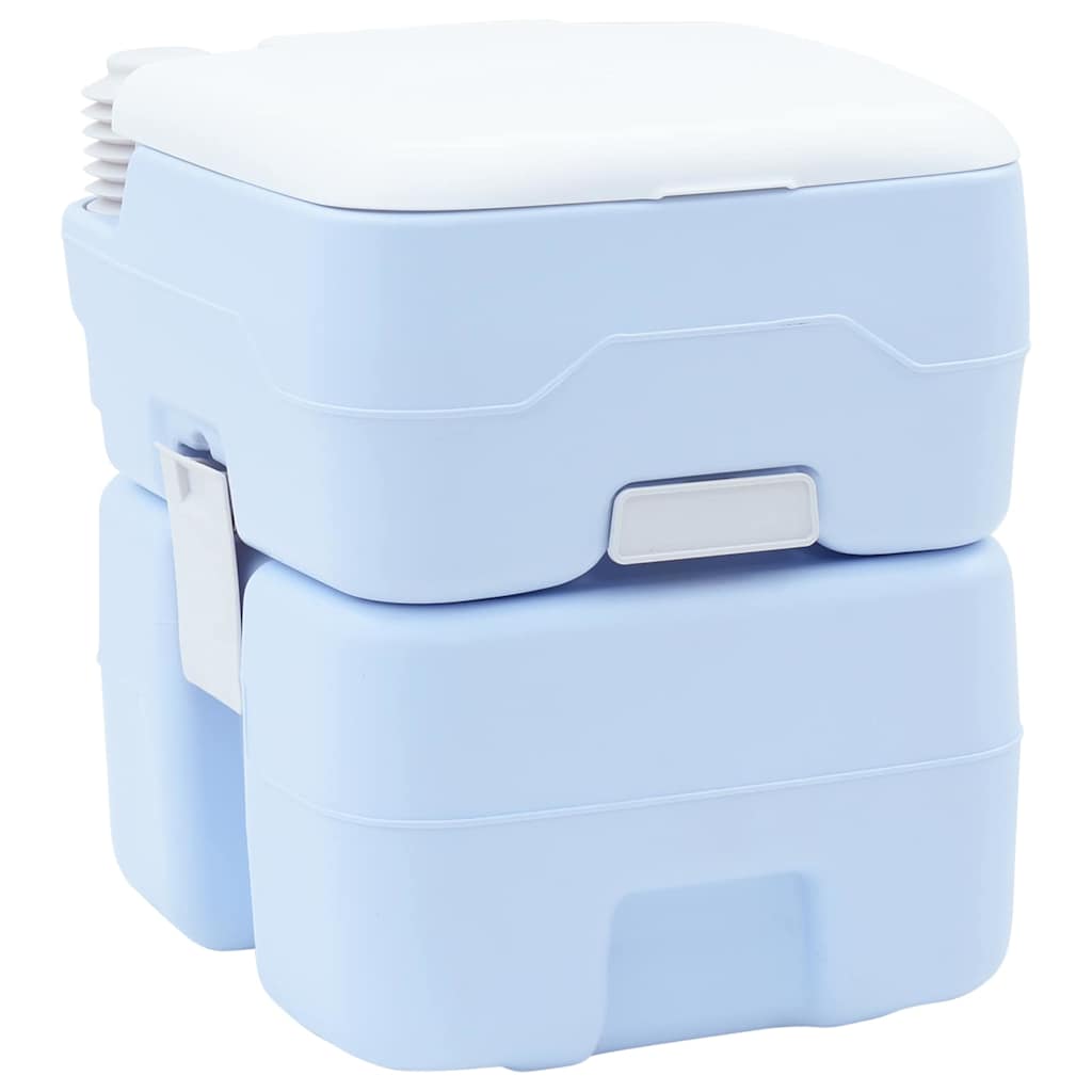 Toilette da Campeggio Azzurro Chiaro e Bianco Polietilene